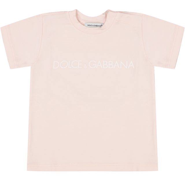 Dolce & Gabbana Baby Unisex T-Shirt Licht Roze 3/6