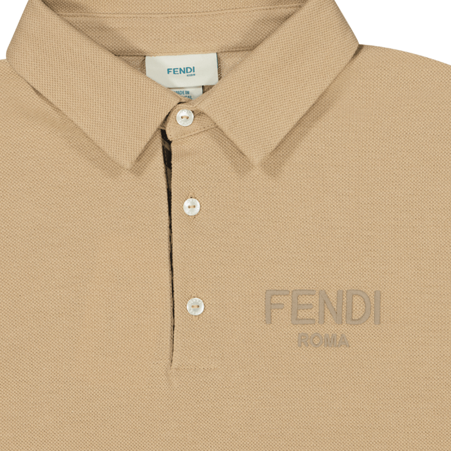 Fendi Kinder Jongens Polo Beige 3Y