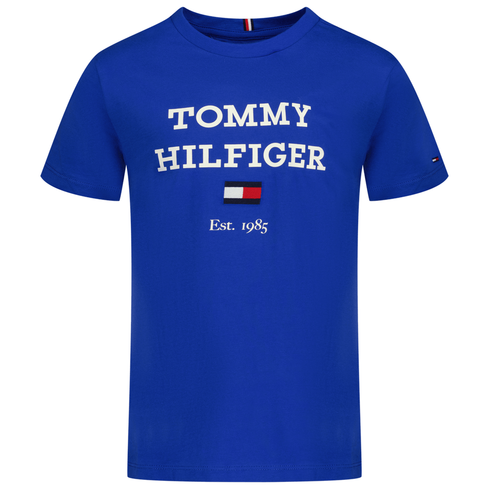 Tommy Hilfiger Kinder Jongens T-Shirt Cobalt Blauw 4Y