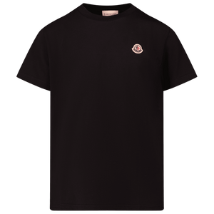 Moncler Kinder Unisex T-Shirt Zwart 4Y