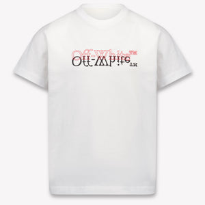 Off-White Kinder Jongens T-Shirt In Wit