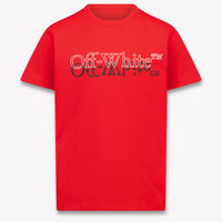 Off-White Kinder Jongens T-Shirt In Rood