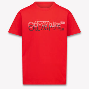 Off-White Kinder Jongens T-Shirt In Rood