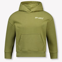 Off-White Kids Boys Sweater In Olive Green