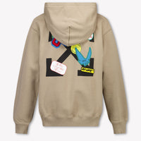 Off-White Kids Boys Cardigan In Beige