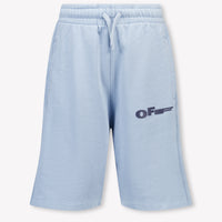 Off-White Kids Boys Shorts In Light Blue