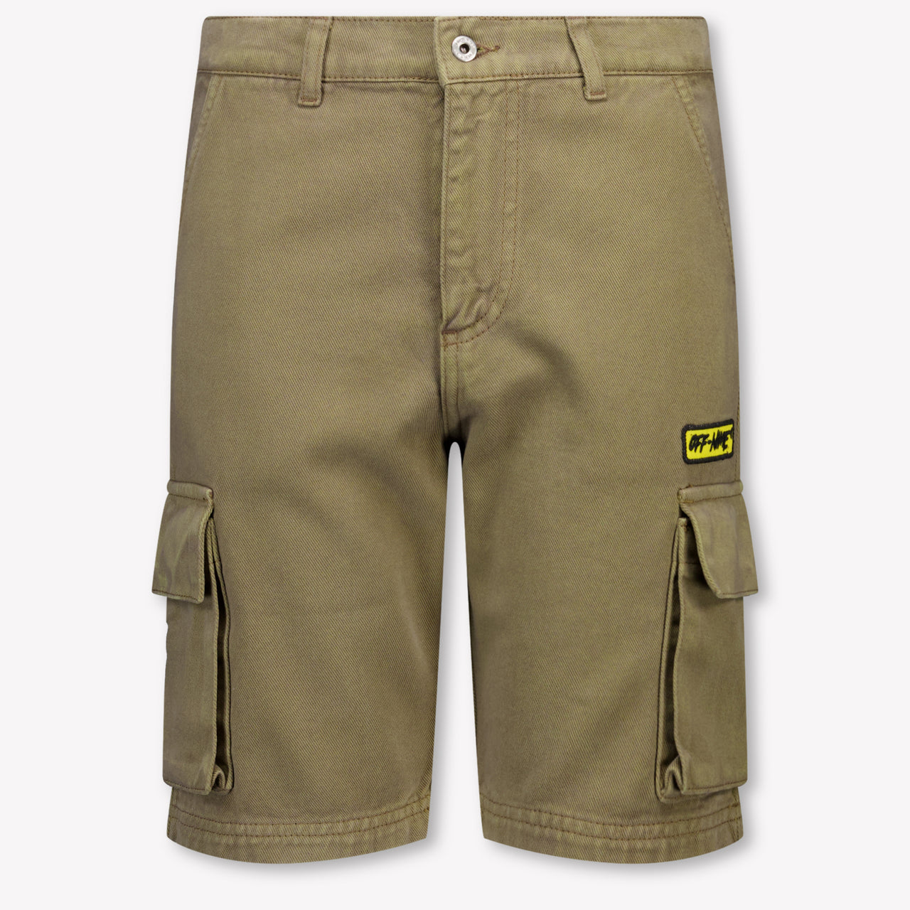 Off-White Kinder Jongens Shorts In Olijf Groen