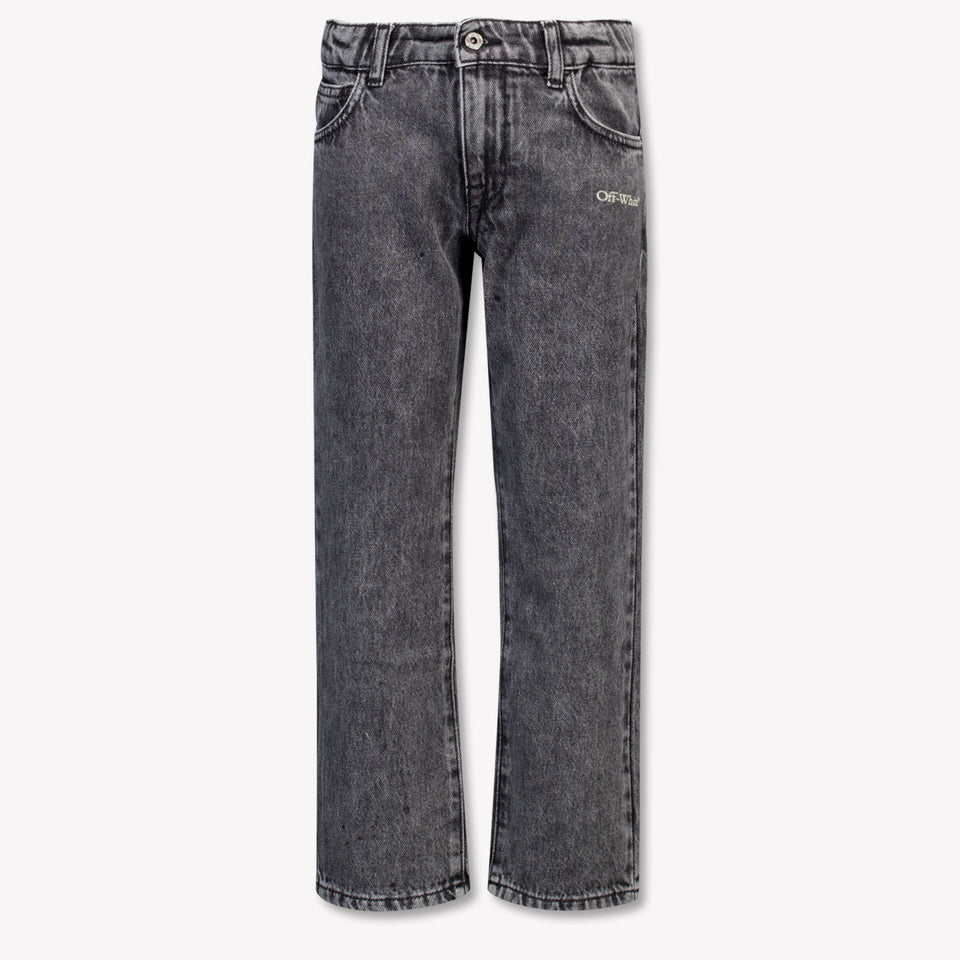 Off-White Kids Boys Jeans In Gray
