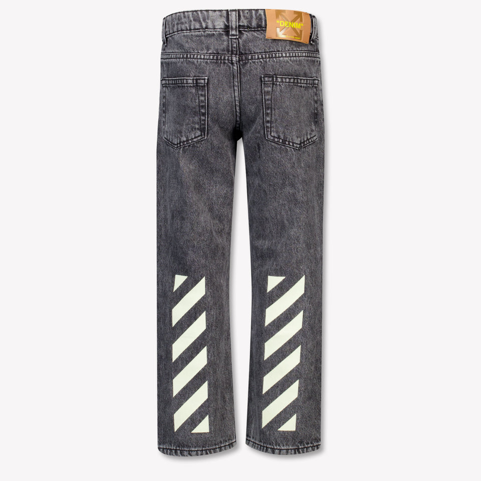 Off-White Kids Boys Jeans In Gray