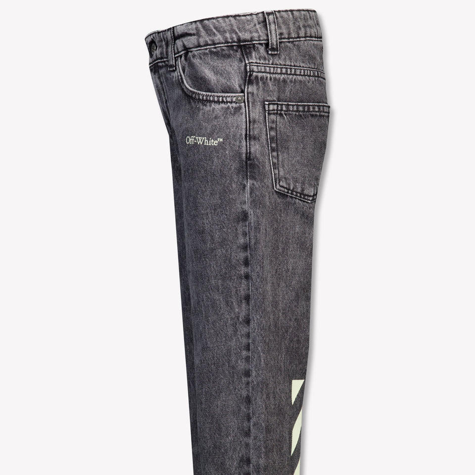 Off-White Kids Boys Jeans In Gray