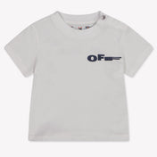 Off-White Baby Jongens T-Shirt In Wit