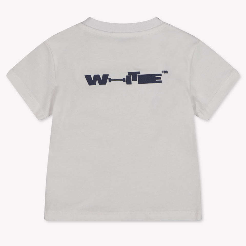 Off-White Baby Jongens T-Shirt In Wit