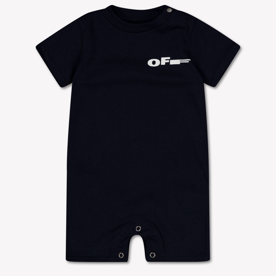 Off-White Baby Boys Playsuit In Black