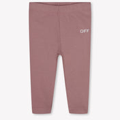 Off-White Baby Girls Leggings In Light Pink
