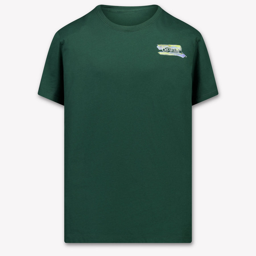 Off-White Boys T-Shirt in Dark Green