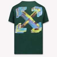 Off-White Boys T-Shirt in Dark Green