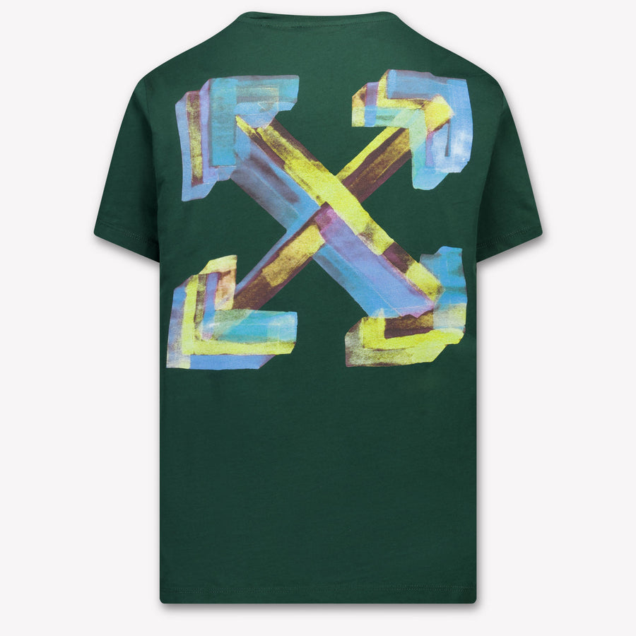 Off-White Boys T-Shirt in Dark Green