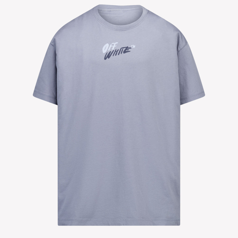 Off-White Kinder Jongens T-Shirt In Licht Blauw