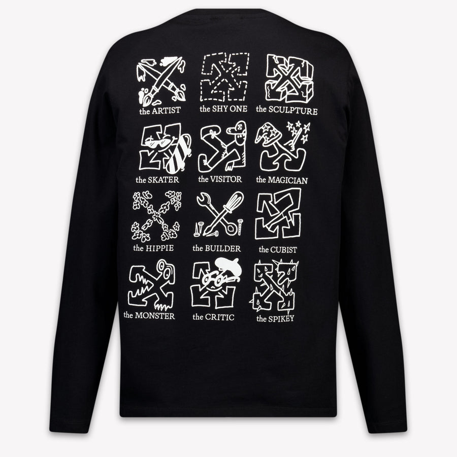 Off-White Kinder Jongens T-Shirt In Zwart