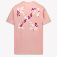 Off-White Kinder Meisjes T-Shirt In Licht Roze