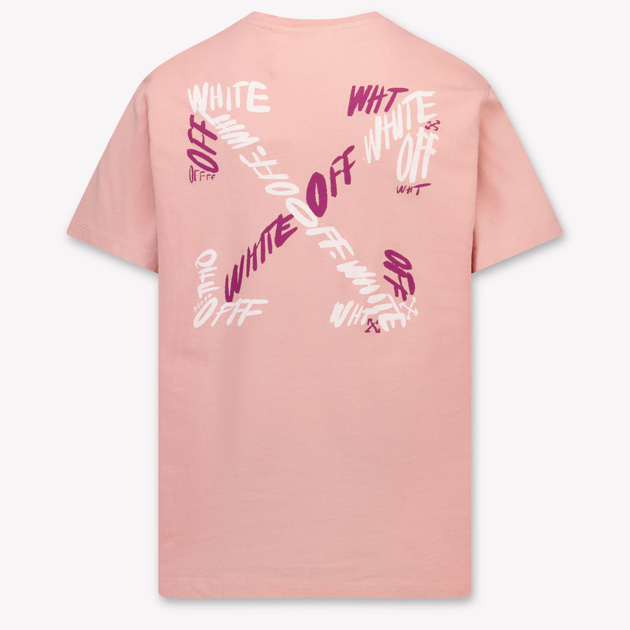 Off-White Kinder Meisjes T-Shirt In Licht Roze