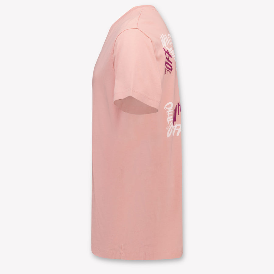 Off-White Kinder Meisjes T-Shirt In Licht Roze