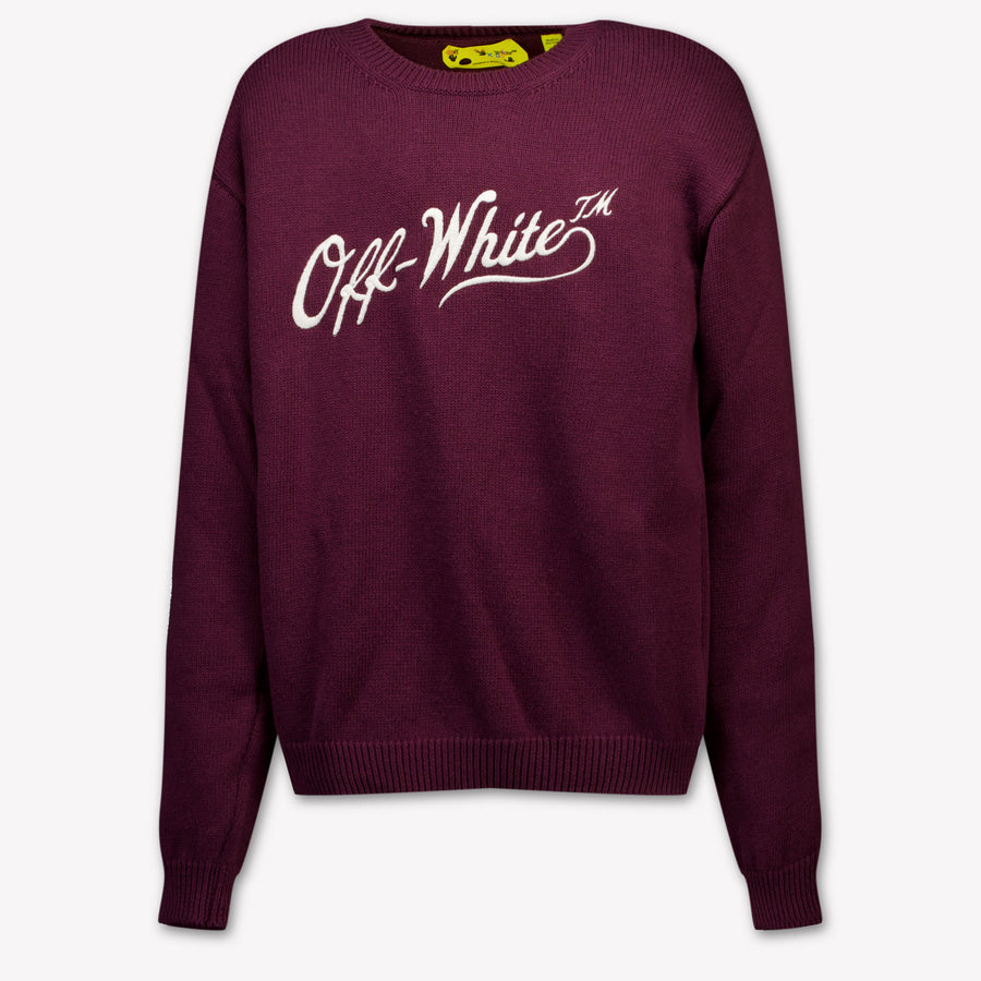 Off-White Kids Girls Sweater In Bordeaux