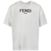 Fendi Kinder Unisex T-Shirt Wit