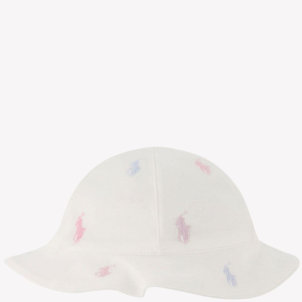 Ralph Lauren Baby Girls Hat in White