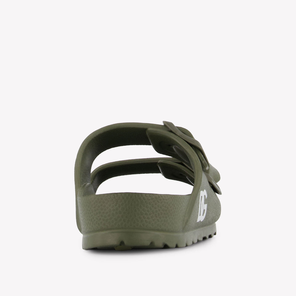 Dolce & Gabbana Boys Flipflops In Army