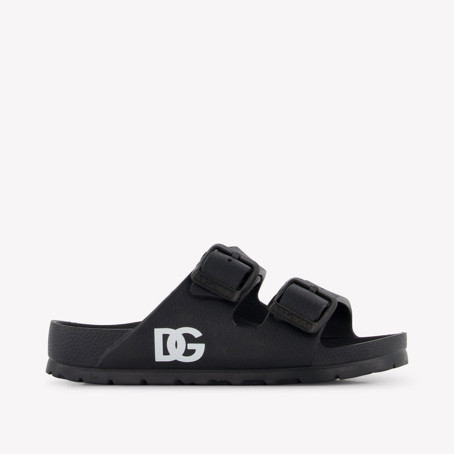 Dolce & Gabbana Boys Slides in Black