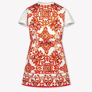Dolce & Gabbana Kinder Meisjes Jurk In Oranje