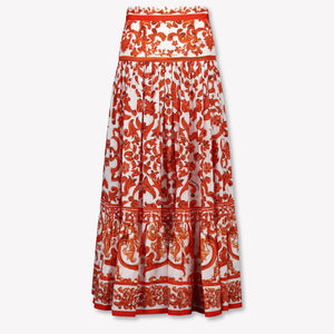 Dolce & Gabbana Kids Girls Skirt In Orange
