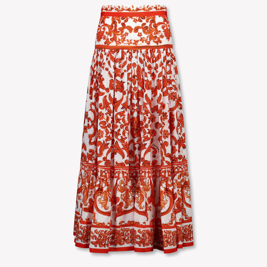 Dolce & Gabbana Kids Girls Skirt In Orange
