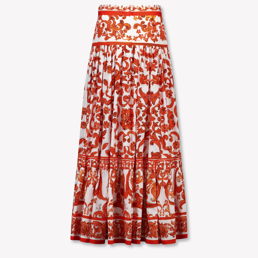 Dolce & Gabbana Kids Girls Skirt In Orange
