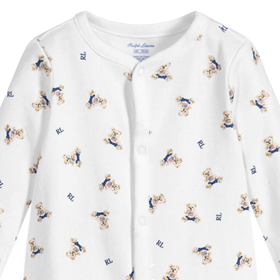 Ralph Lauren Baby Boys Playsuit  White
