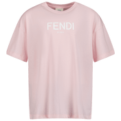 Fendi Kids Girls T-Shirt Pink