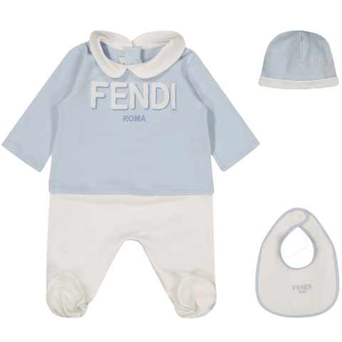 Fendi Unisex Playsuit Light Blue
