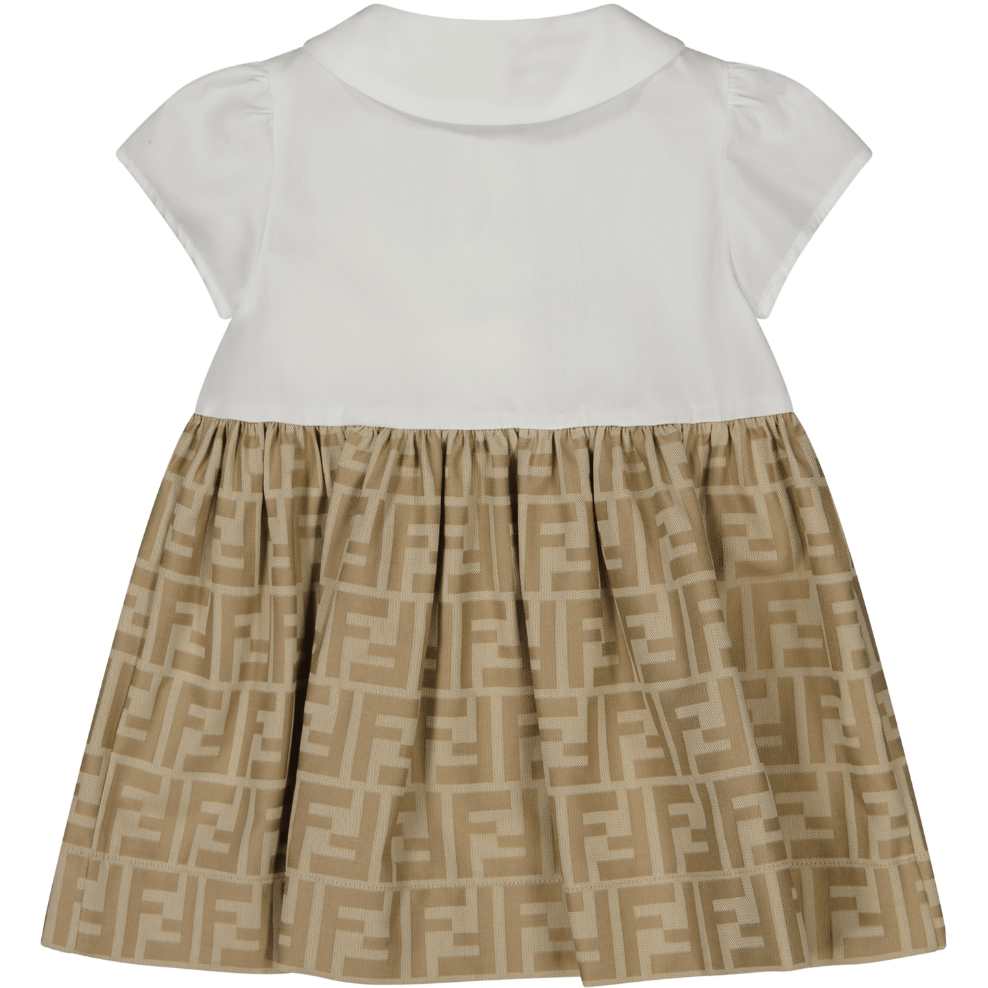 Fendi Baby Meisjes Jurkje Beige 3 mnd