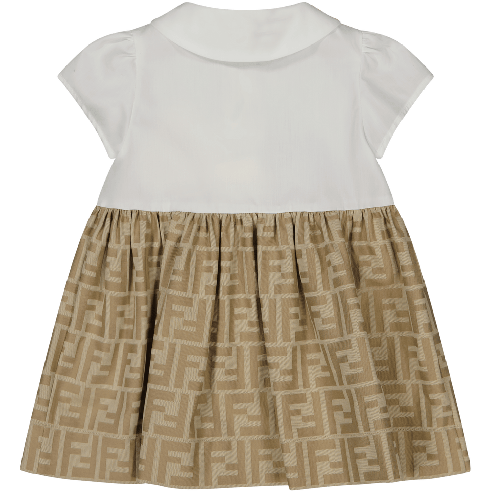 Fendi Baby Meisjes Jurkje Beige