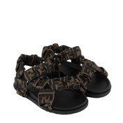 Fendi Kids Unisex Sandals Brown