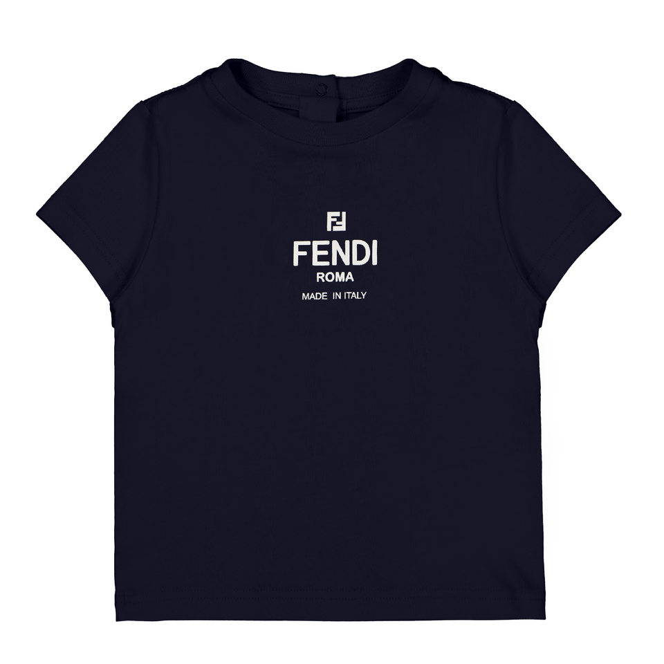 Fendi Baby Unisex T-Shirt Blauw 3 mnd