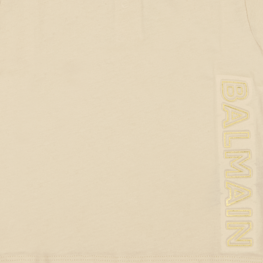 Balmain Baby Unisex T-Shirt Beige
