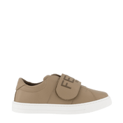 Fendi Kids Unisex Sneakers Beige