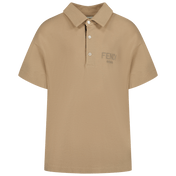 Fendi Children's Boys Polo Beige