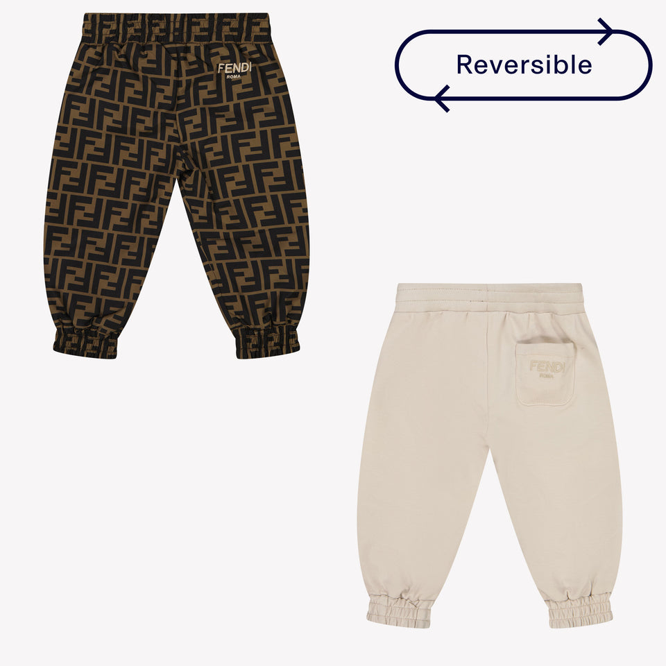 Fendi Baby Unisex Trousers in Brown