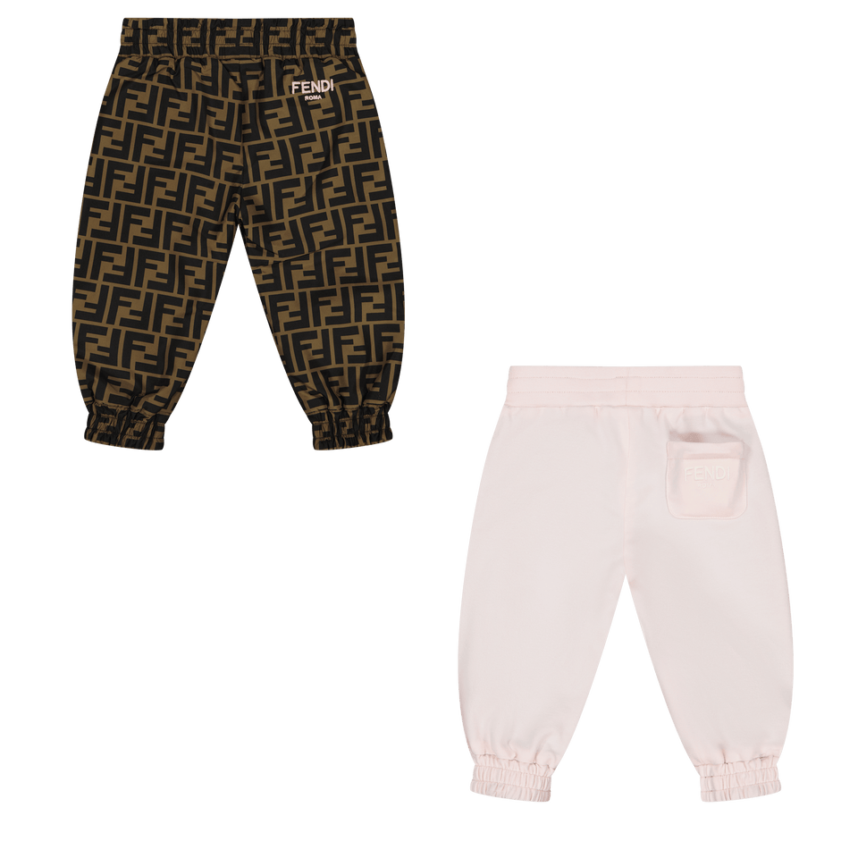 Fendi Baby Meisjes Broekje Licht Roze