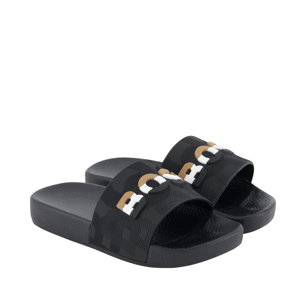 Boss Kinder Jongens Slippers Zwart