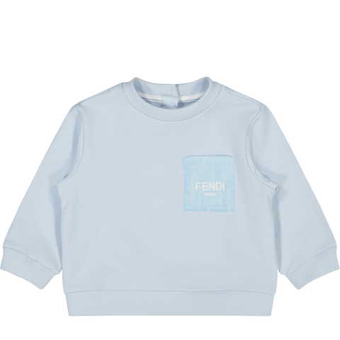 Fendi Baby Unisex Trui Licht Blauw 3 mnd