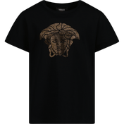 Versace Kids Girls T-Shirt Black